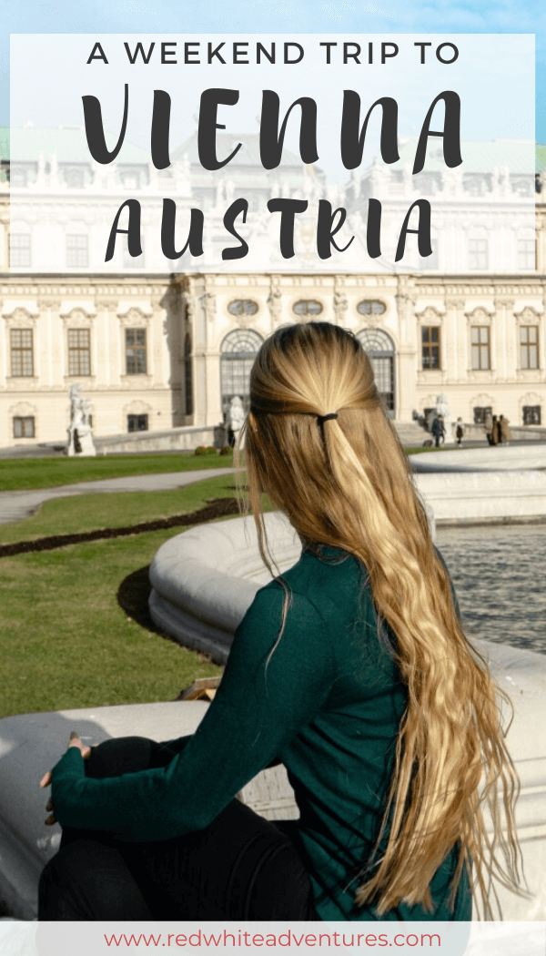 Pin for Pinterest of a 2 day trip to Vienna.