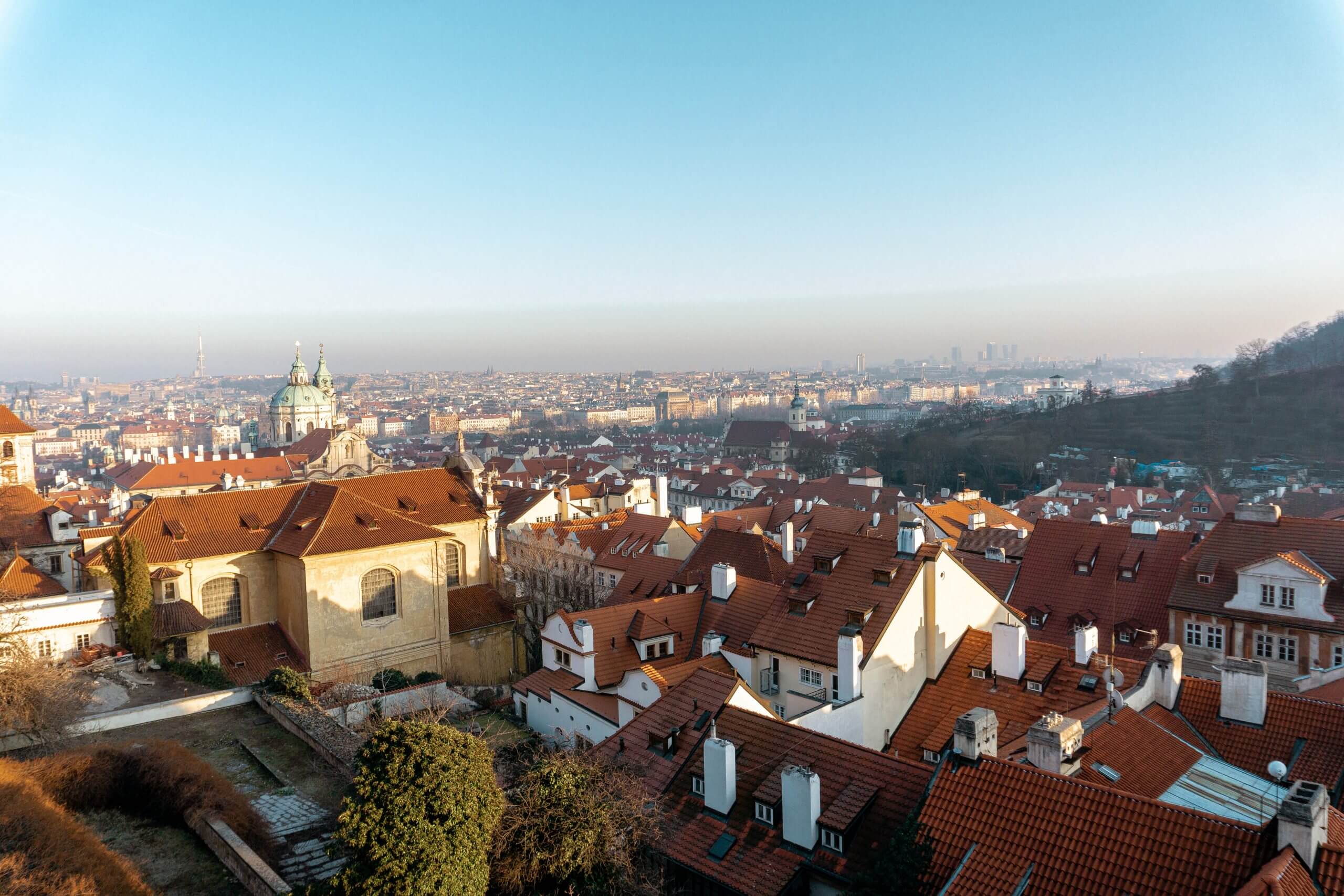 Lovely views of Old Town Prague in the summer.
