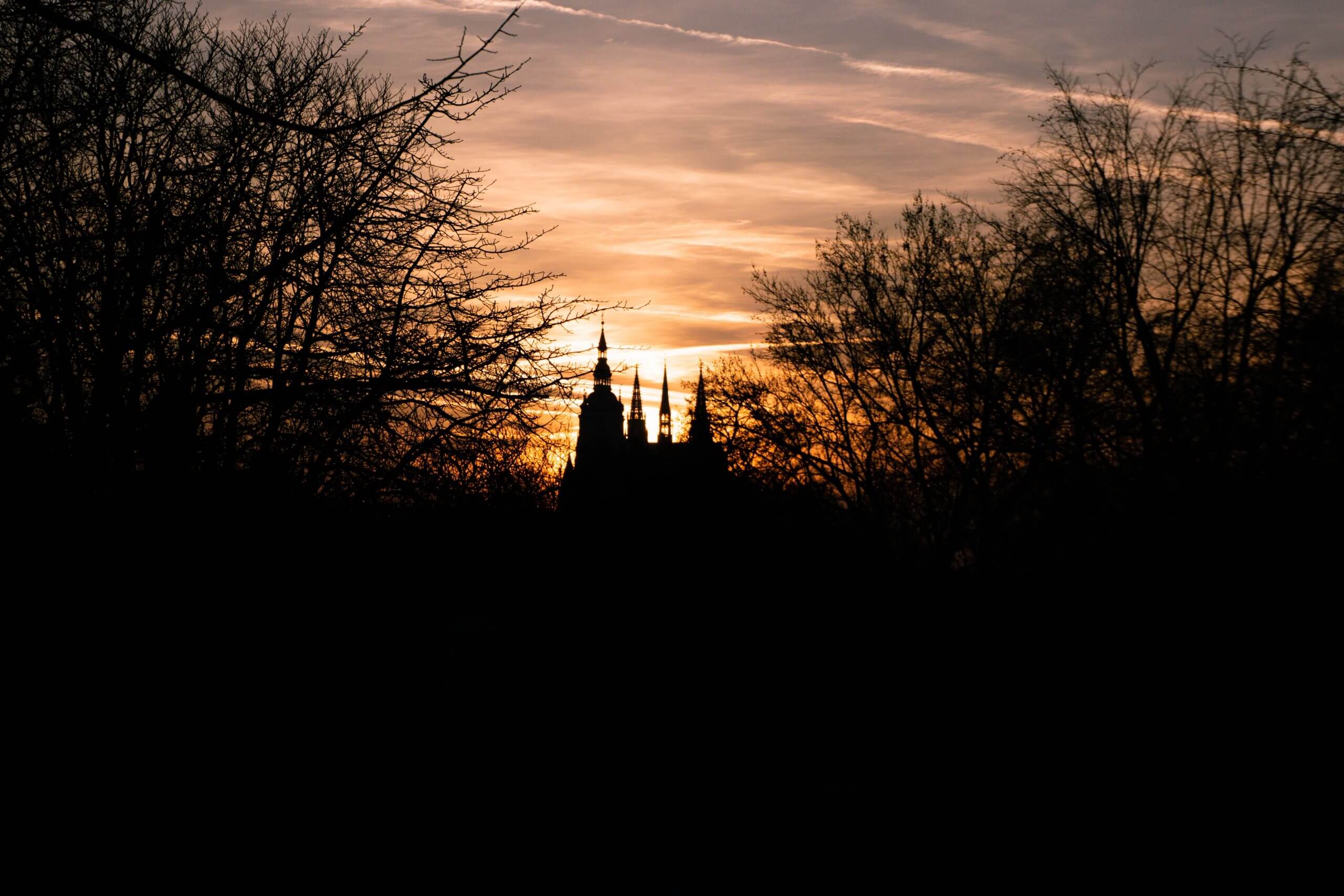 The best sunset in Prague.
