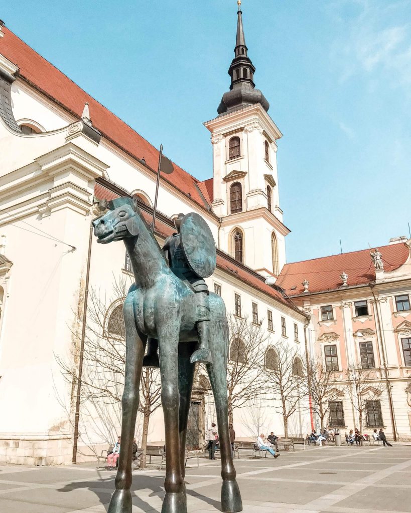 The famuos Brno horse statue