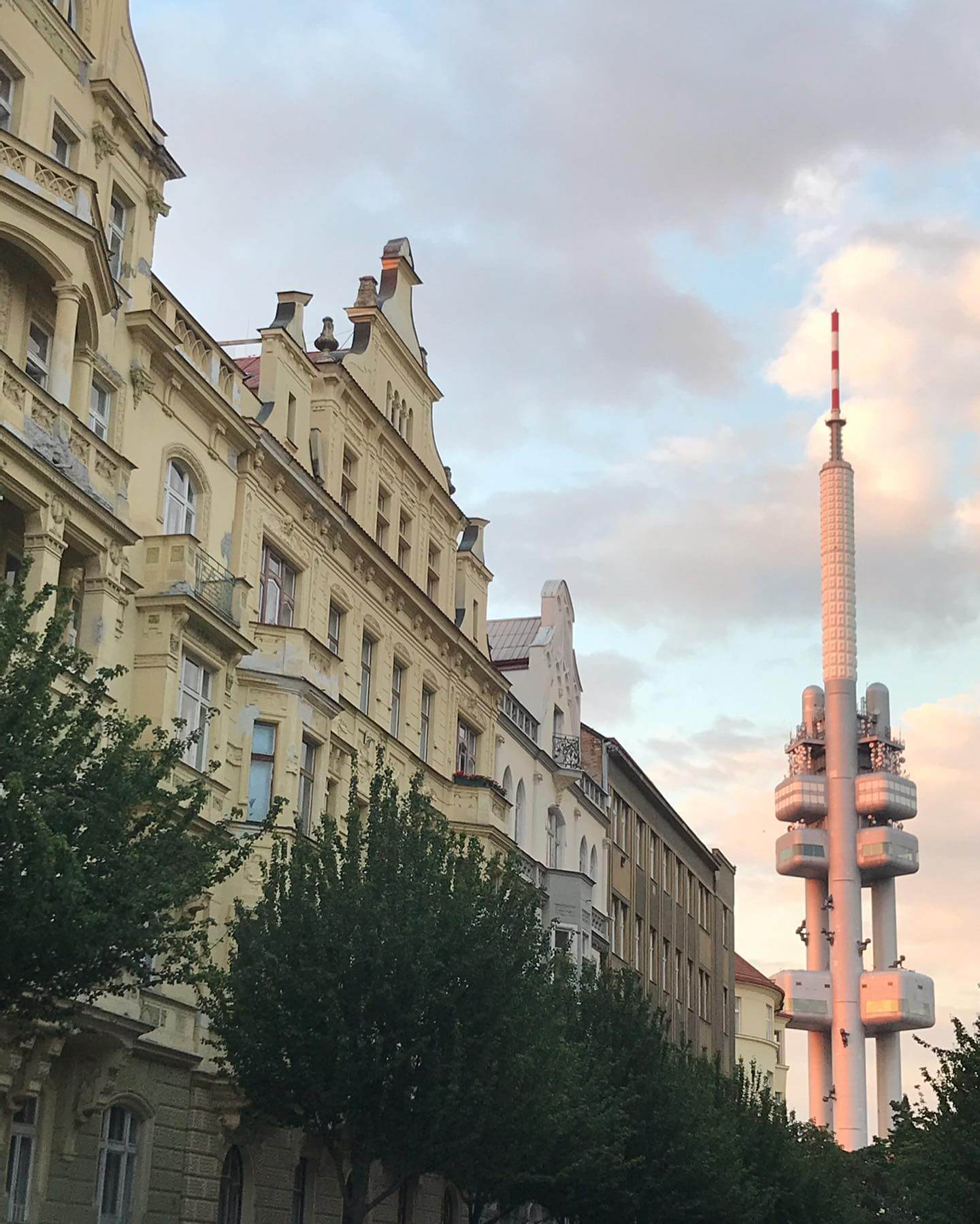 Beautiful buildings in Prague.