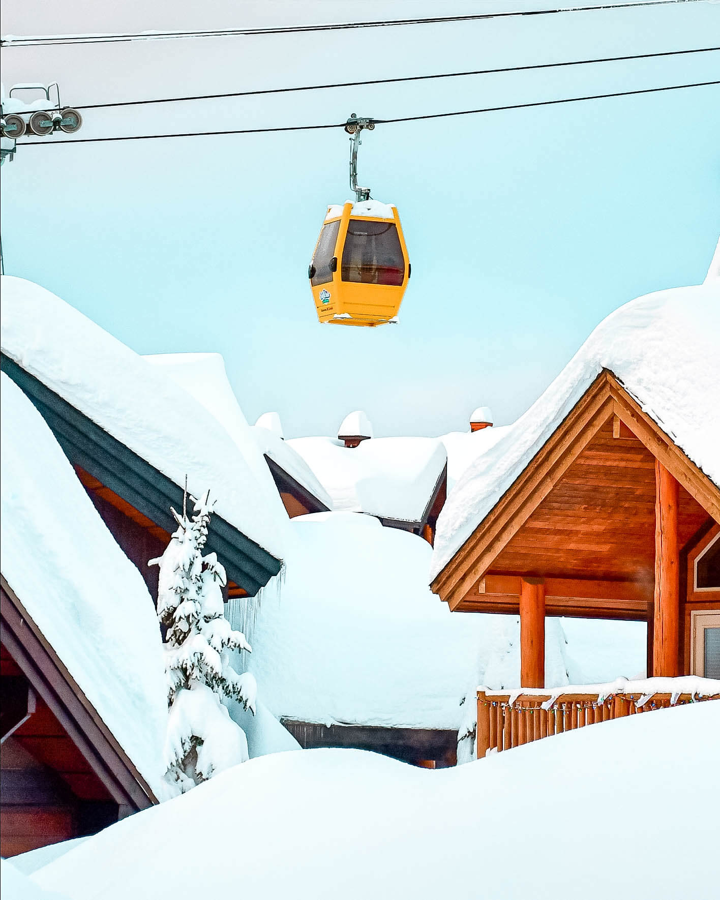 Gondola at Big White Ski Resort.