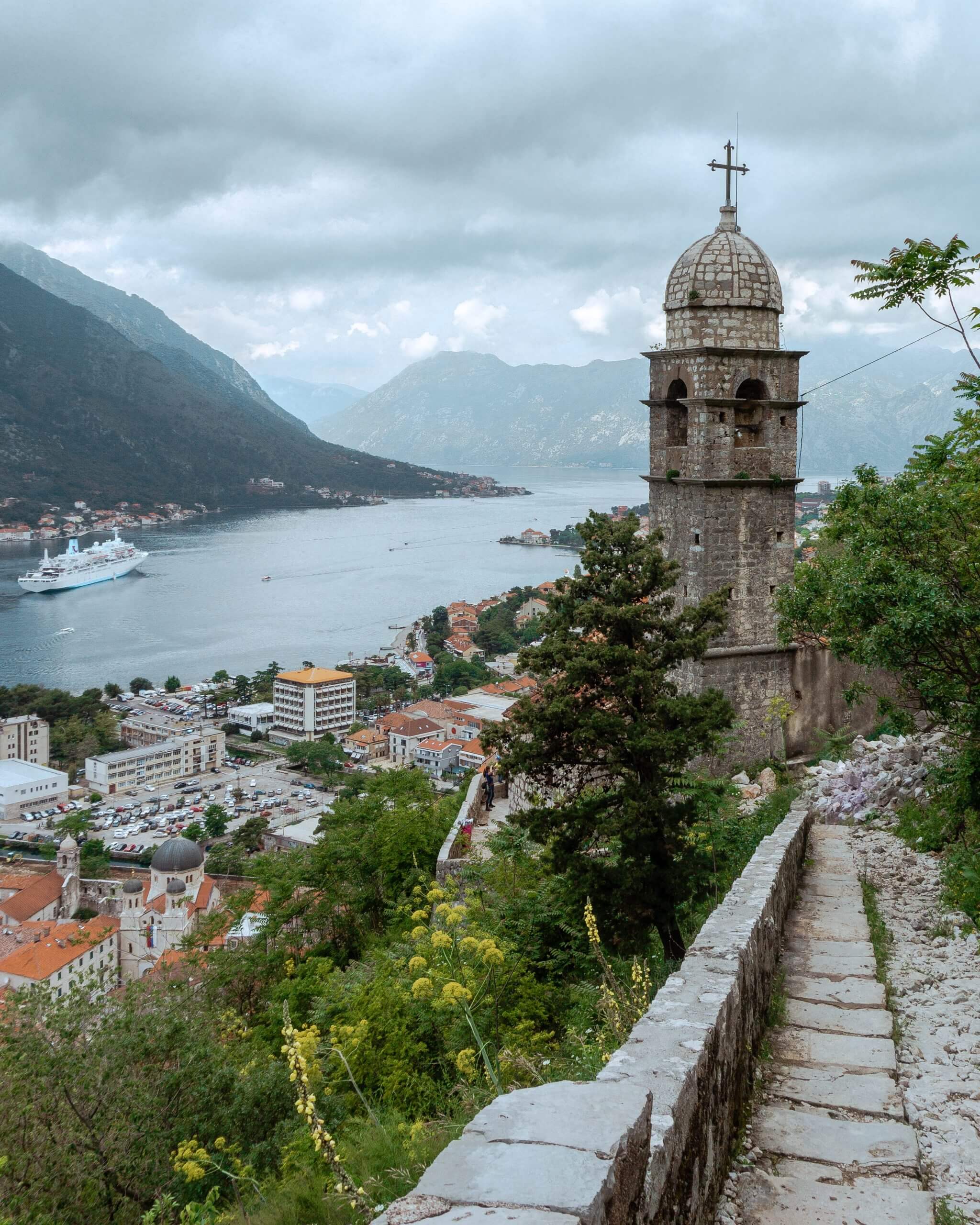 The Walls of Kotor in Montenegro.
