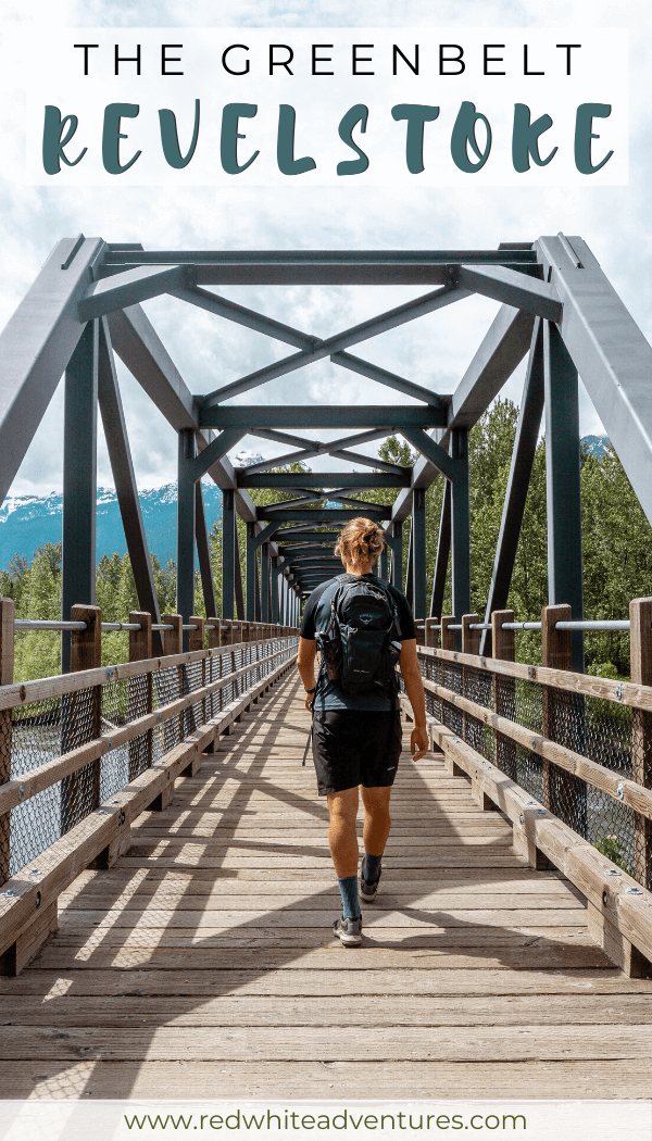 hiking in Revelstoke on the greenbelt.