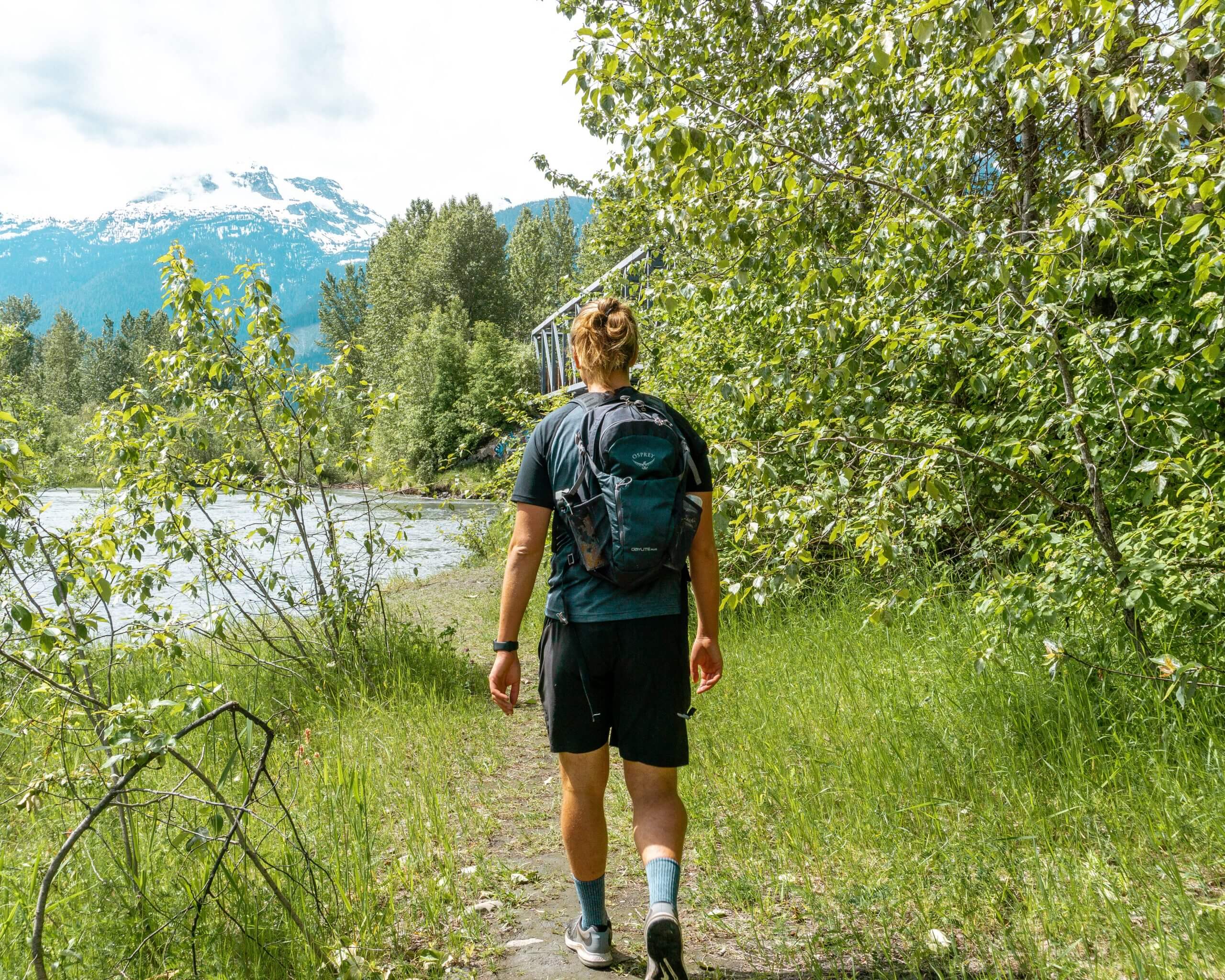 Dom hiking in Revelstoke.