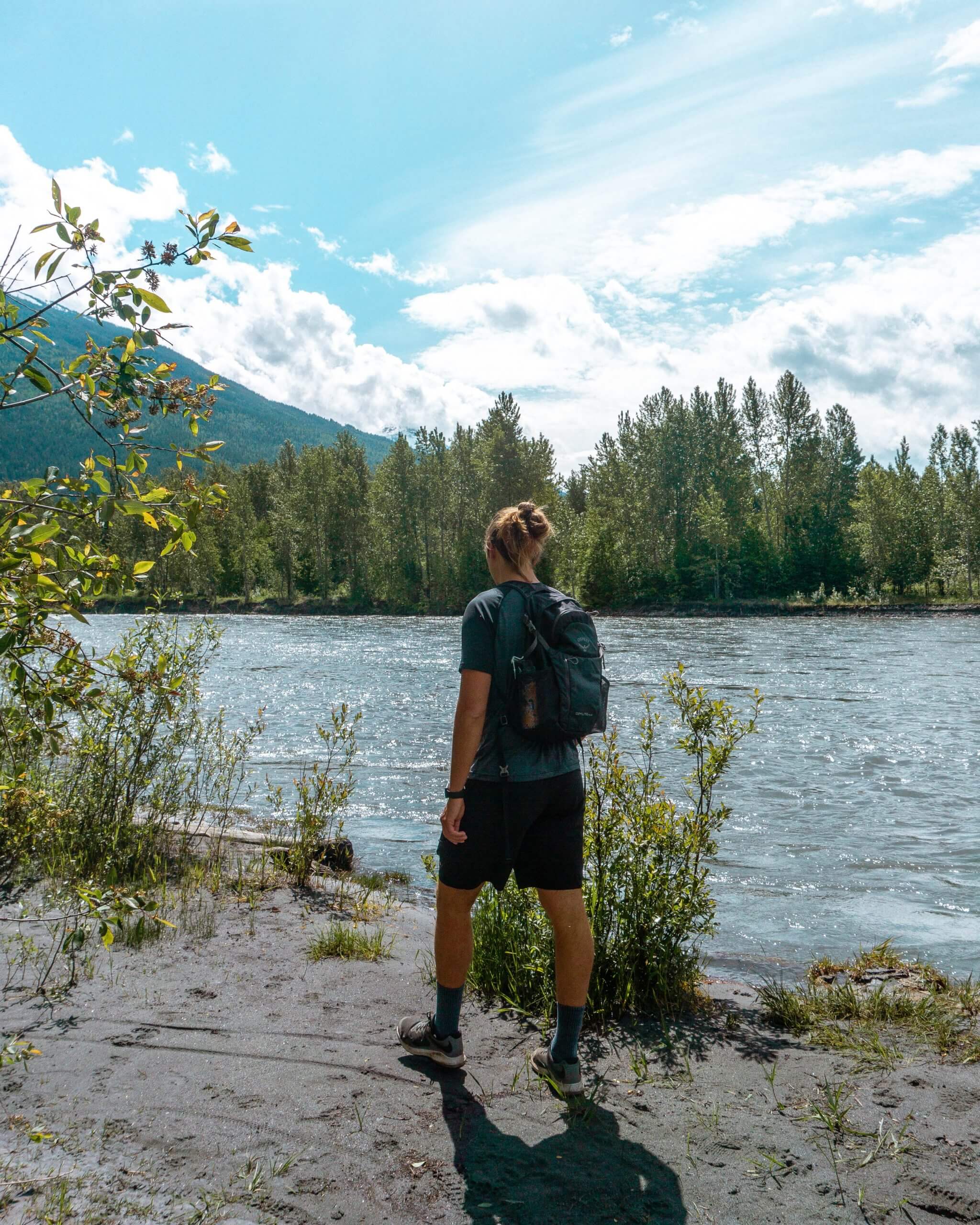 Dom walking in Revelstoke.