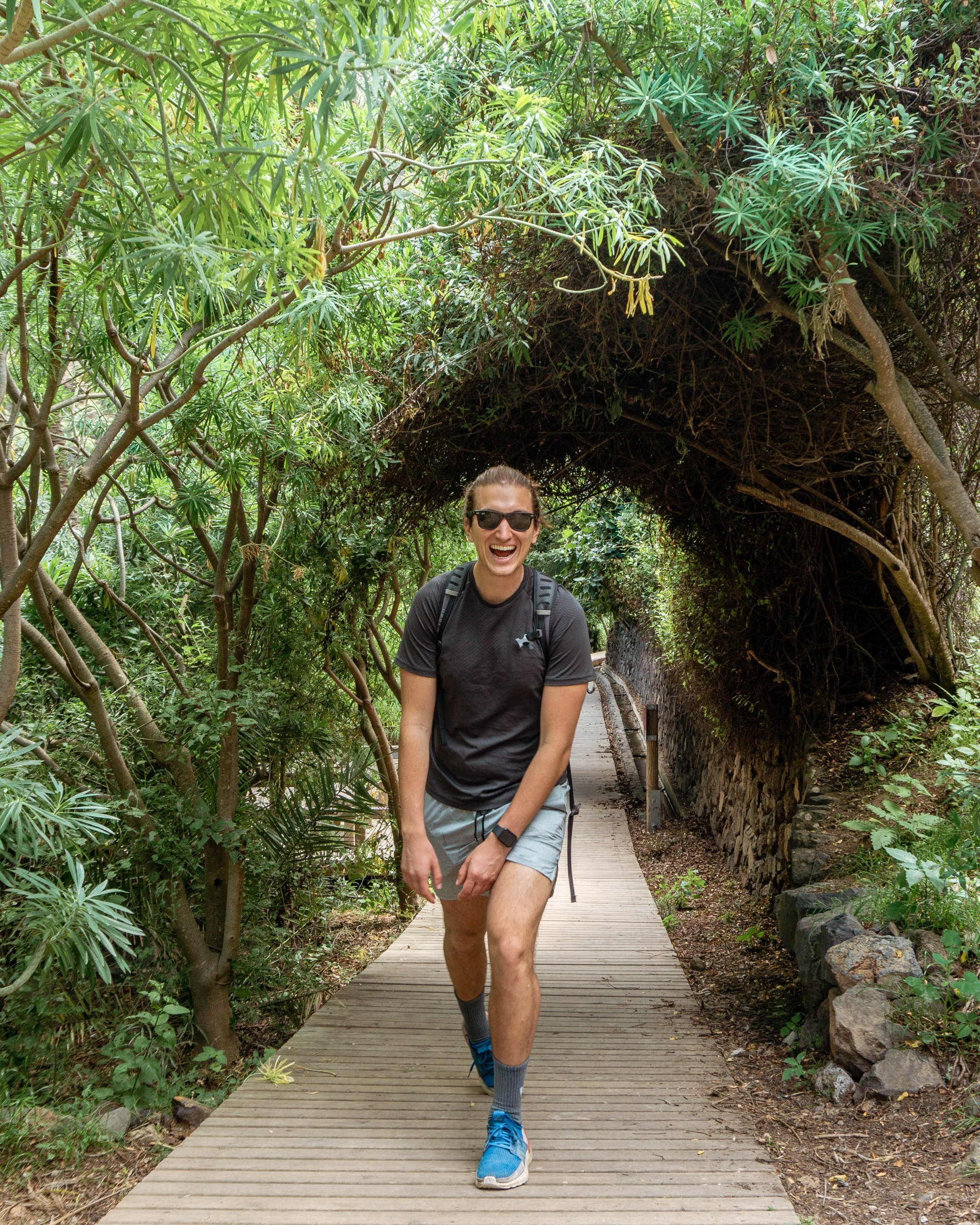 Dom enjoying La Rambla de Castro coastal walk.