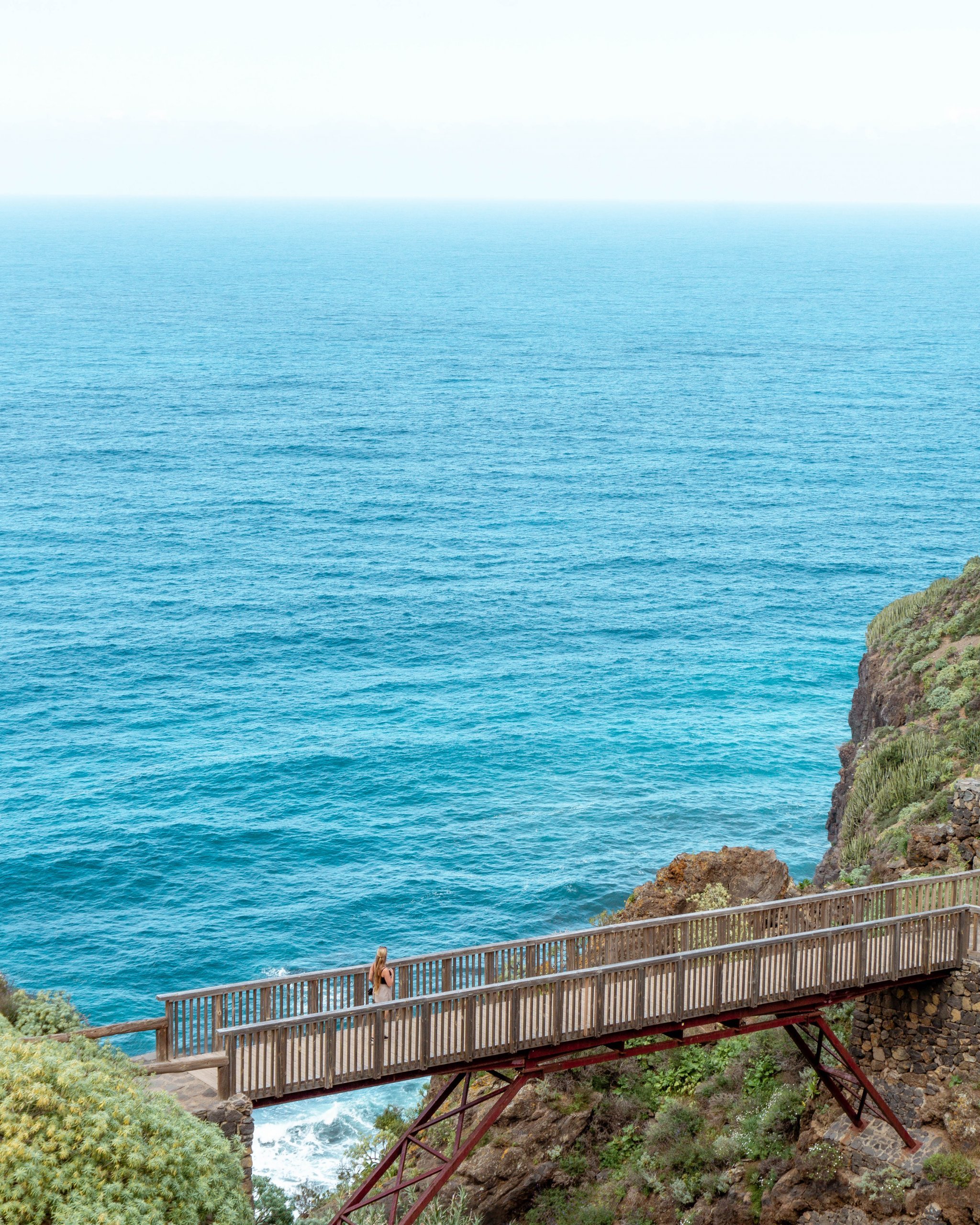Jo on a bridge in Tenerife.