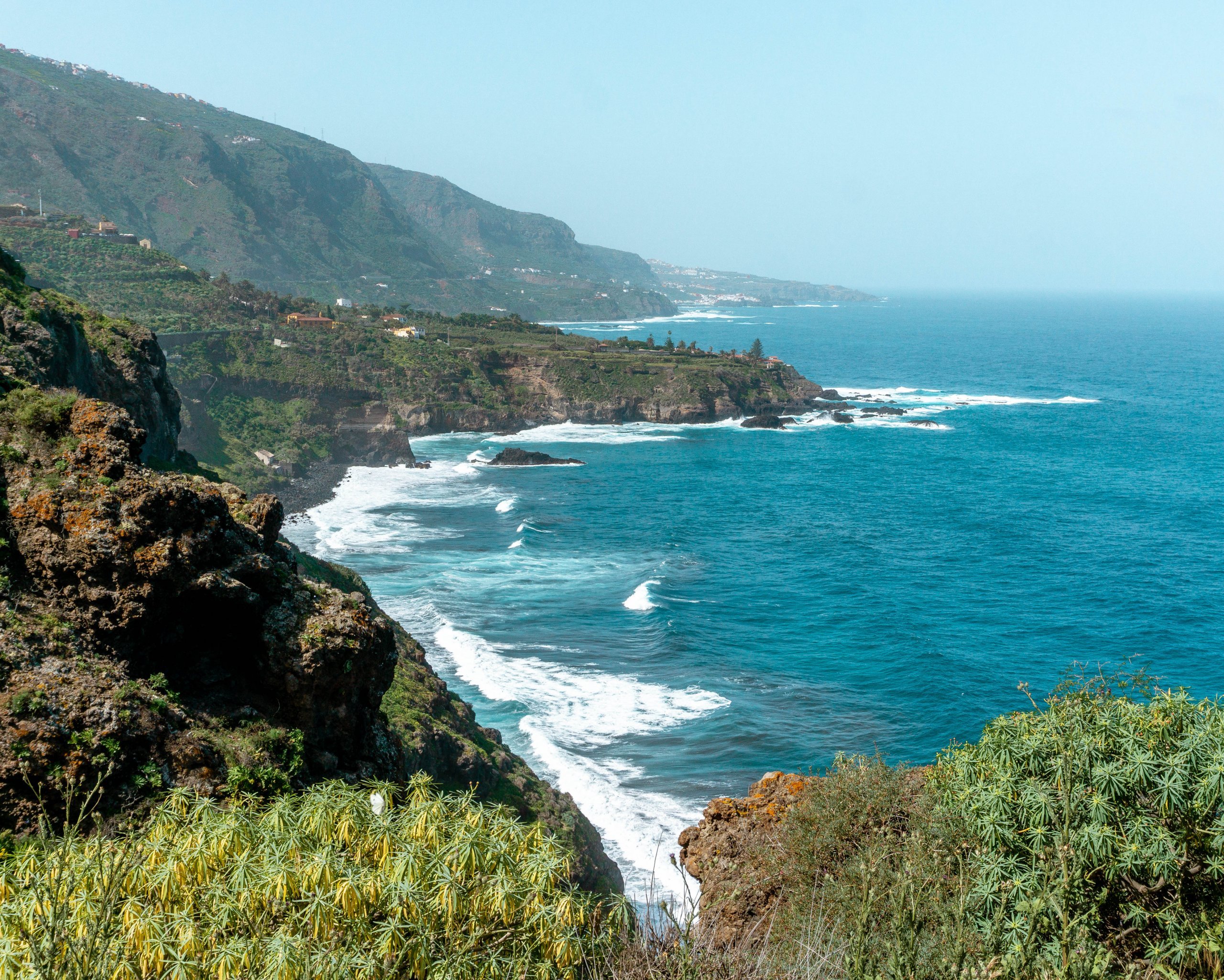 Views of the beautiful Tenerife coastline.