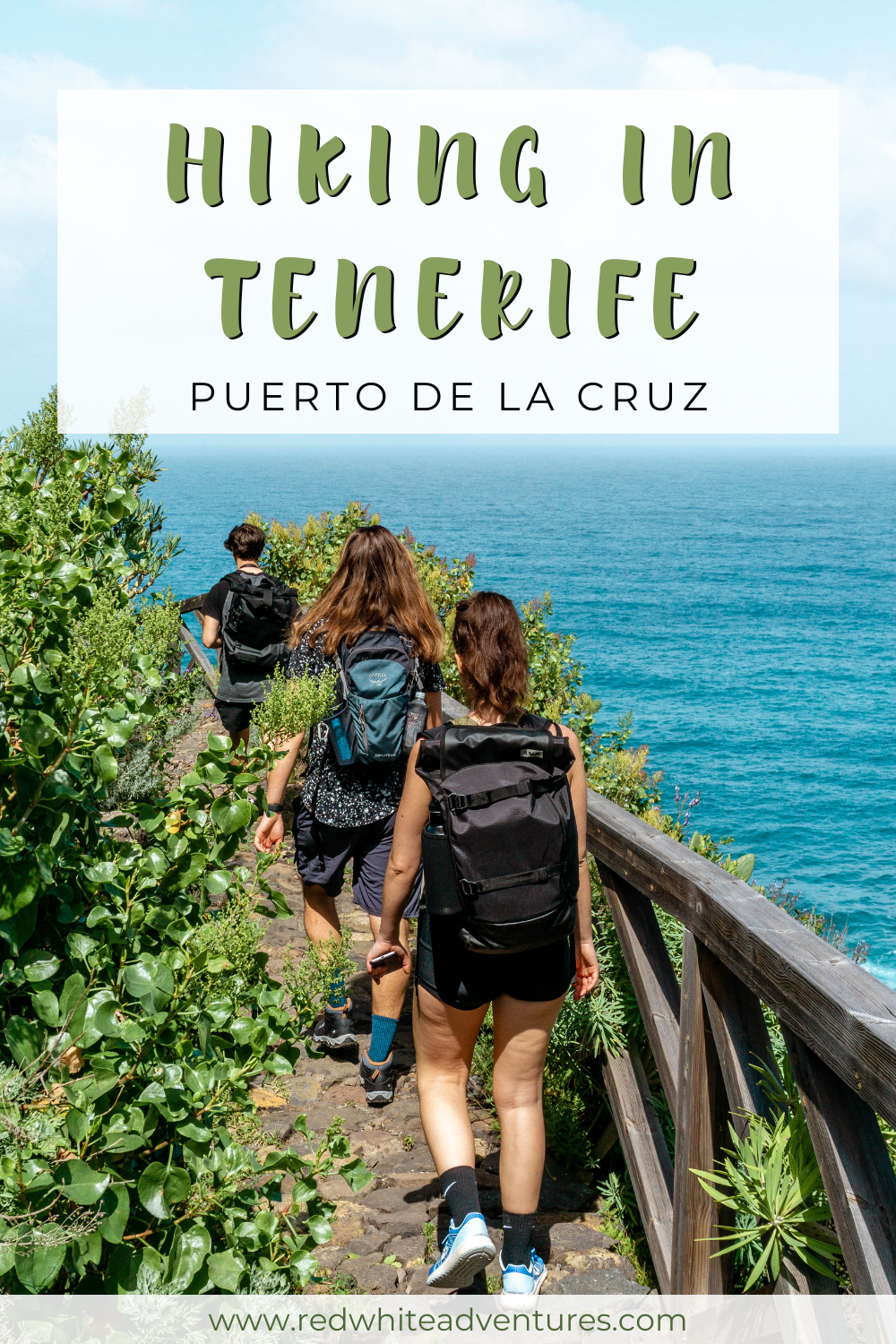 Hiking in Tenerife post for Pinterest.