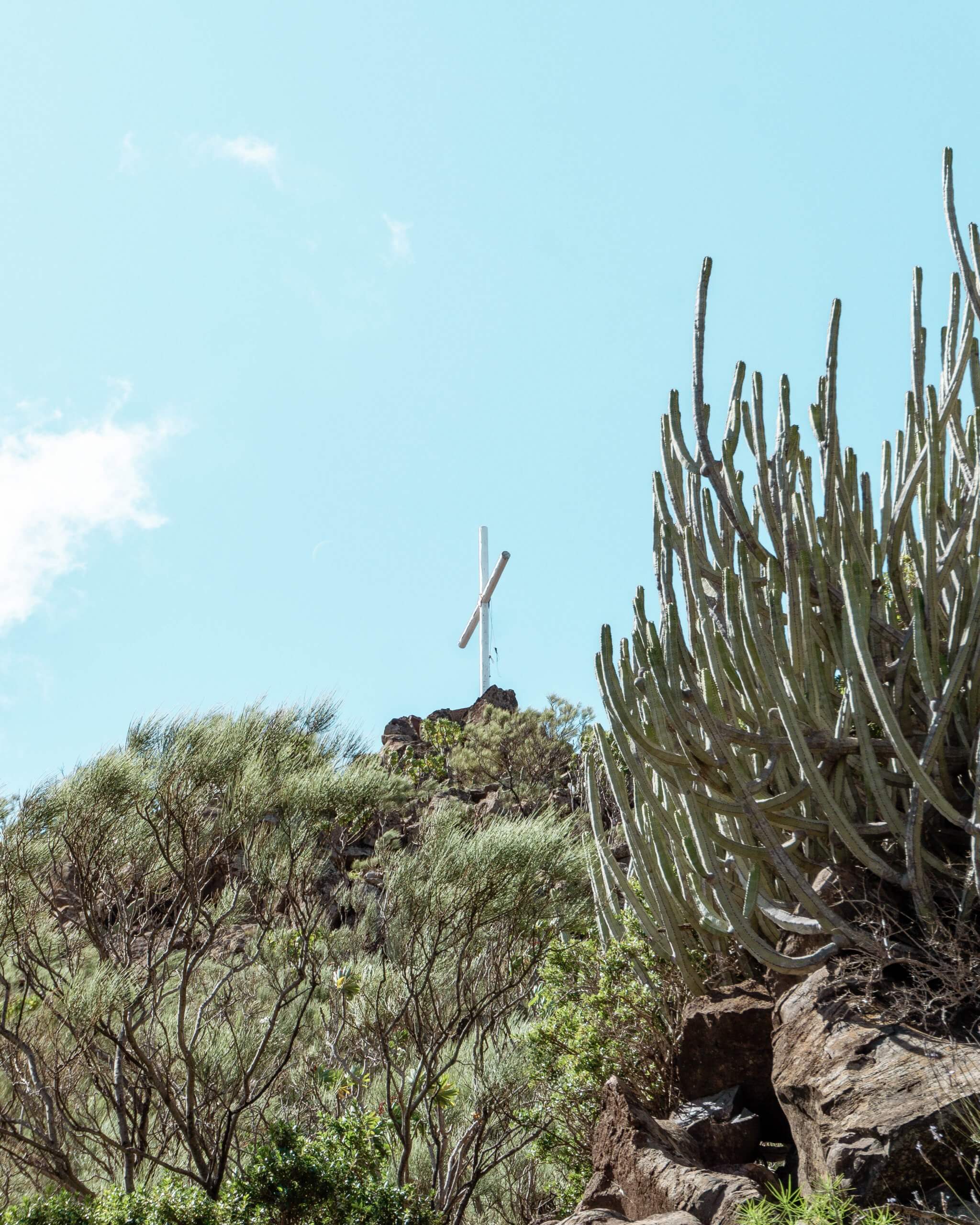 Summit of a hike in Tenerife.
