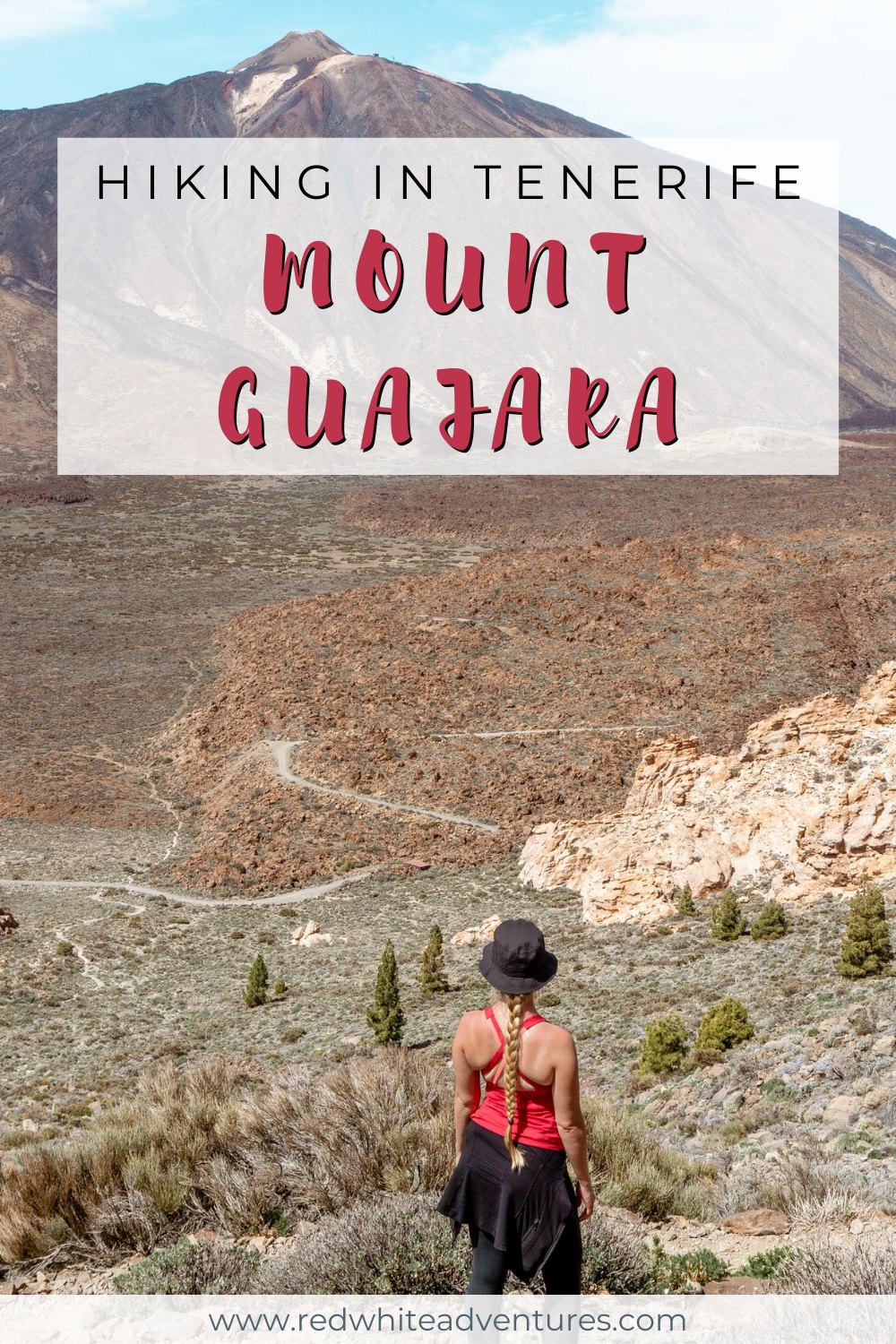Pint for Pinterest of Mount Guajara in Tenerife.
