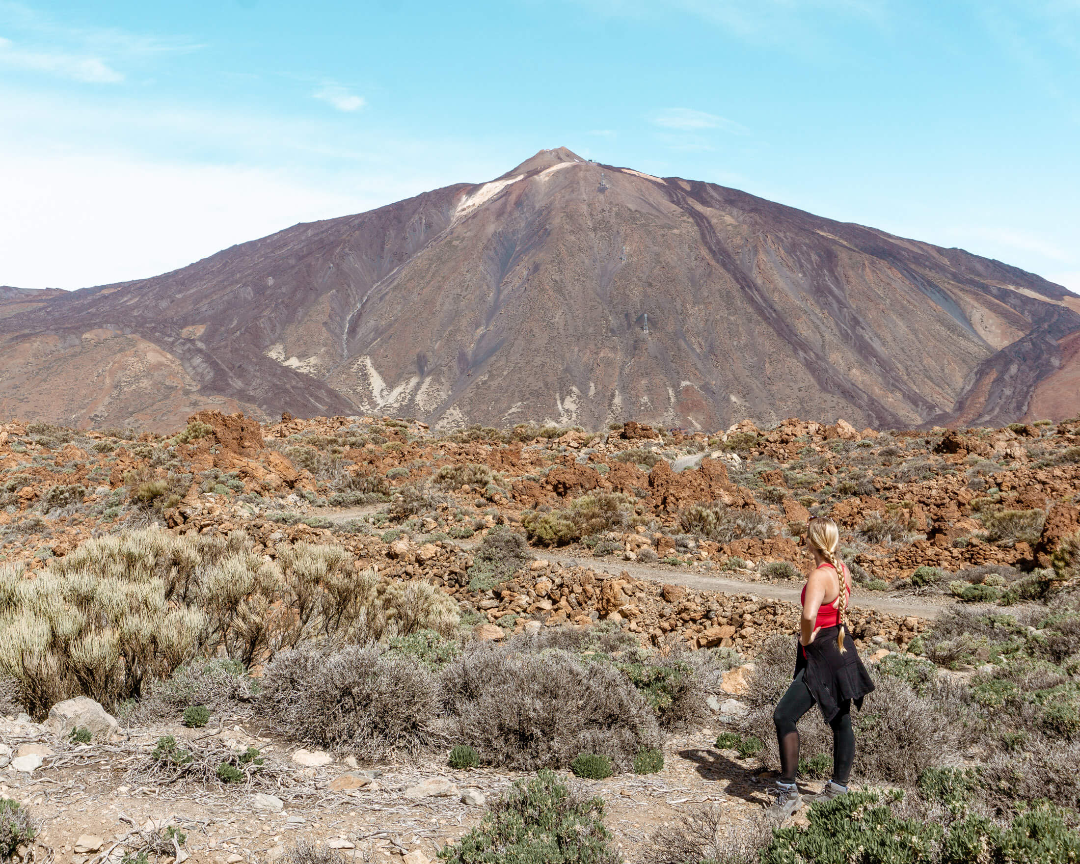 Jo taking in some views of hiking trails in Tenerife.