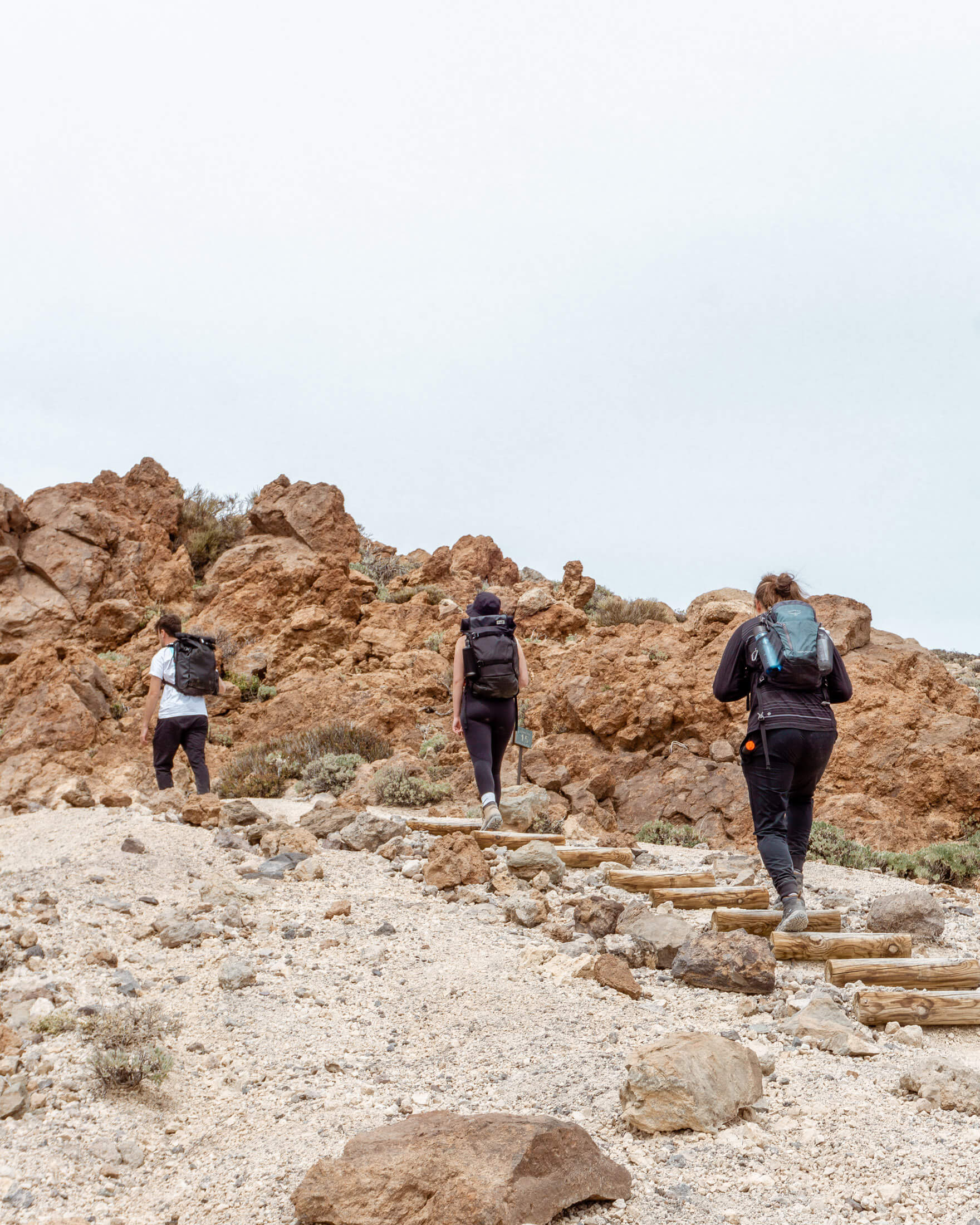 Dom and a few friends hiking up Montana Guajara in Tenerife.