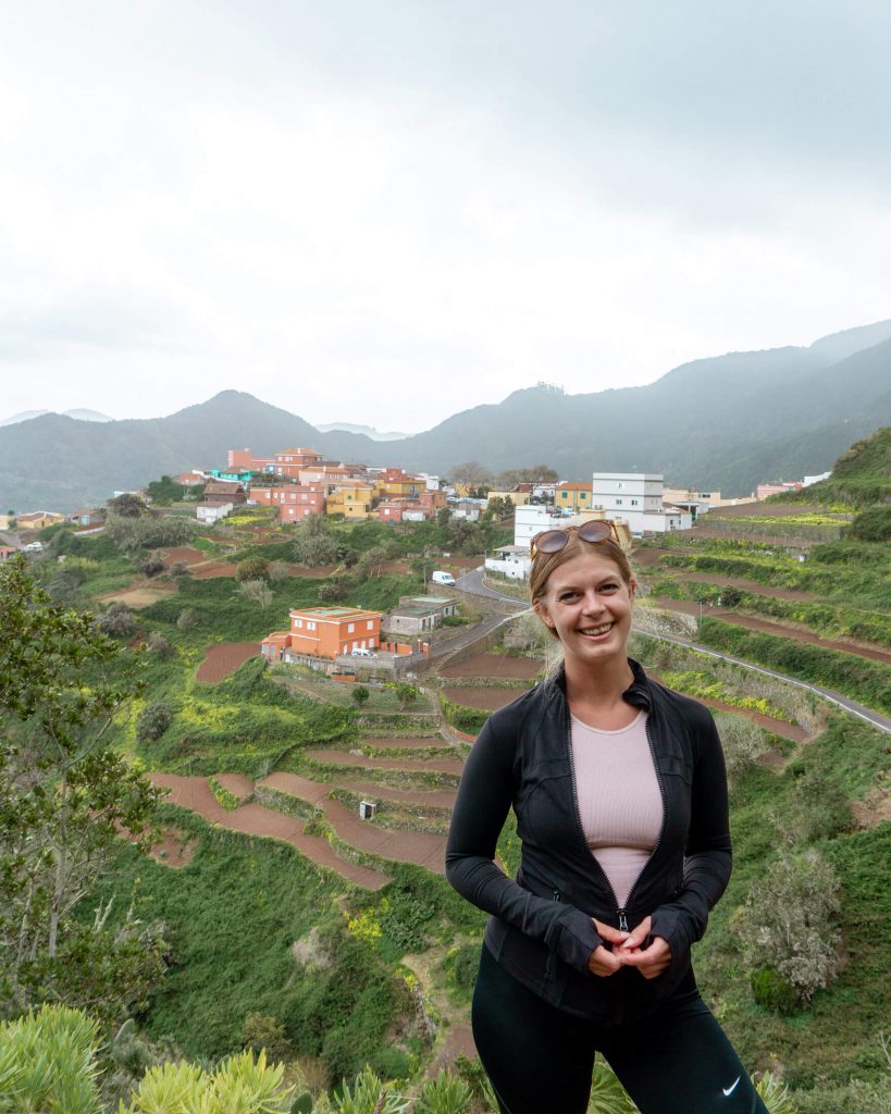 Jo exploring the beautiful village of Chinamada in Tenerife.