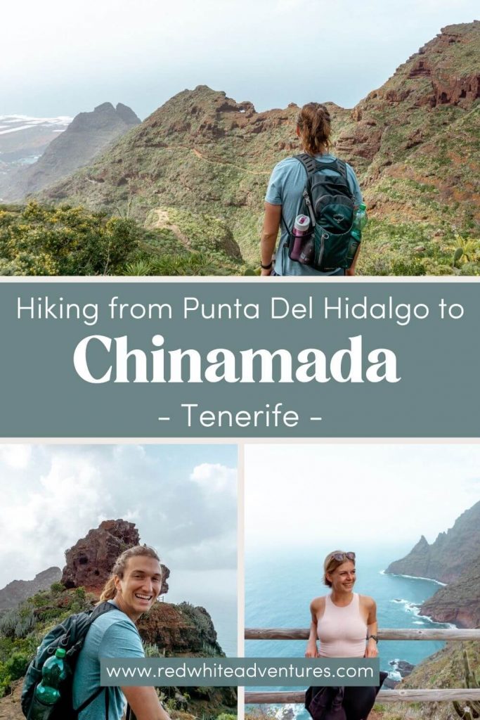 Pin for Pinterest for hiking from Punta Del Hidalgo to Chinamada.