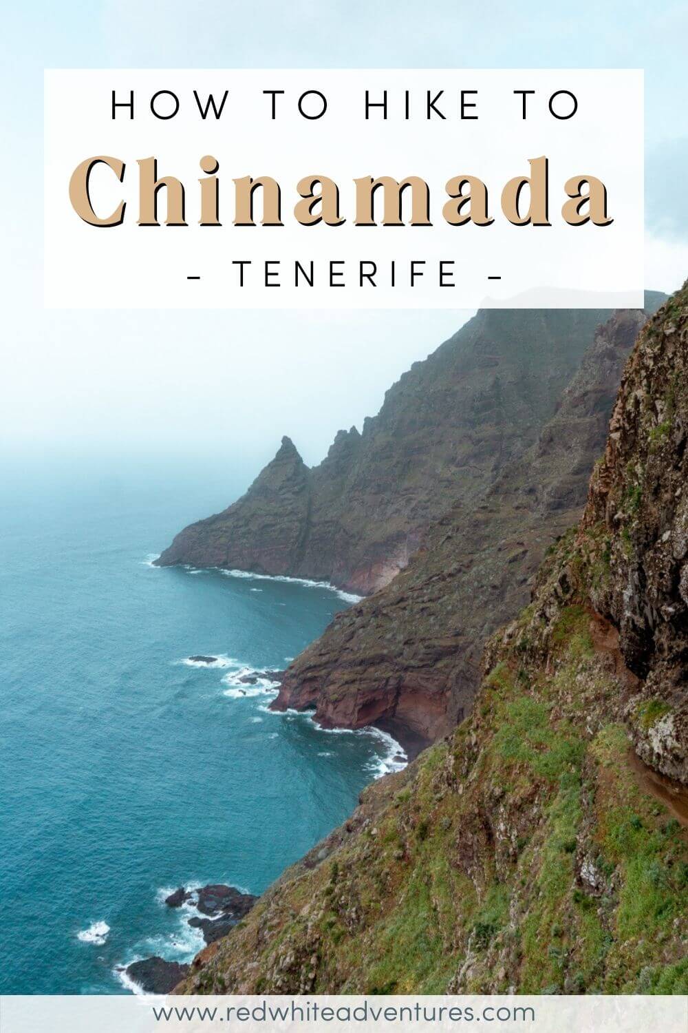 How to hike to Chinamada from Punta del Hidalgo pin for Pinterest.