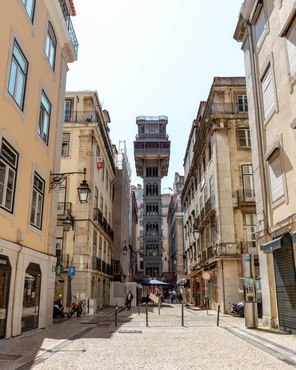 View of the famous Santa Justa Lift.