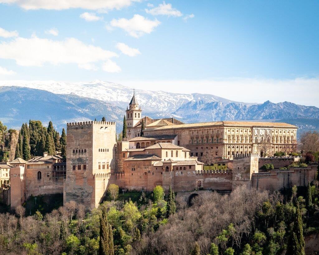 Beautiful view of Alhambra Granada in Spain. 