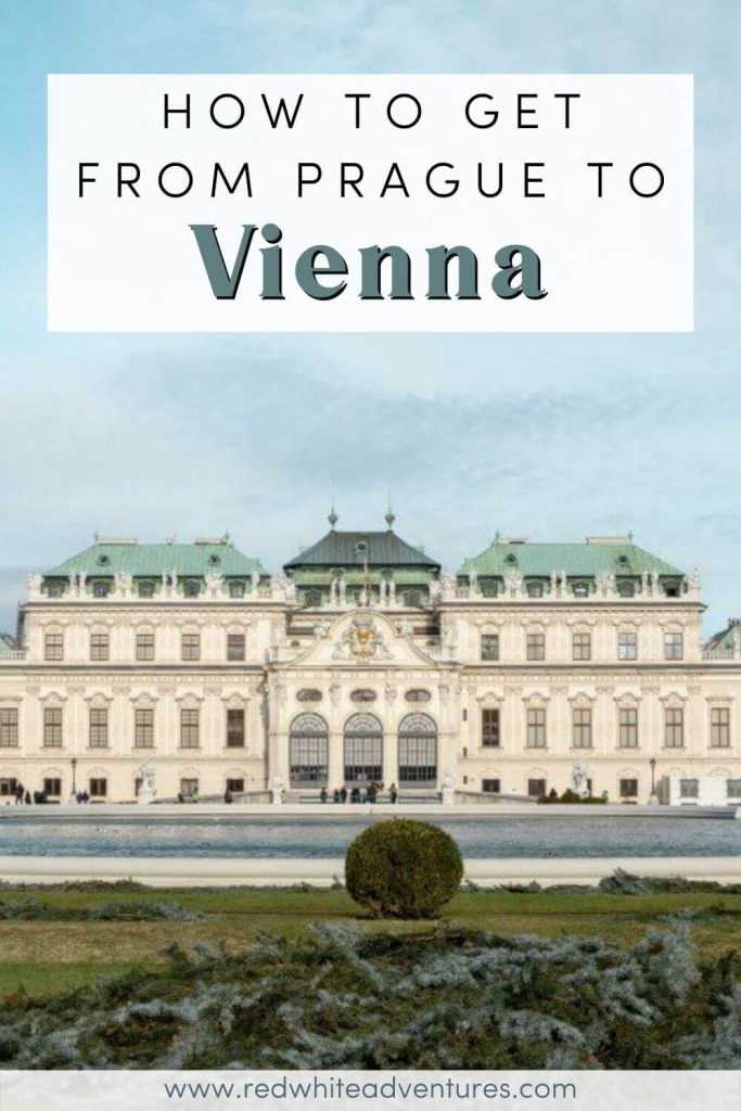Pin for Pinterest of Prague to Vienna.