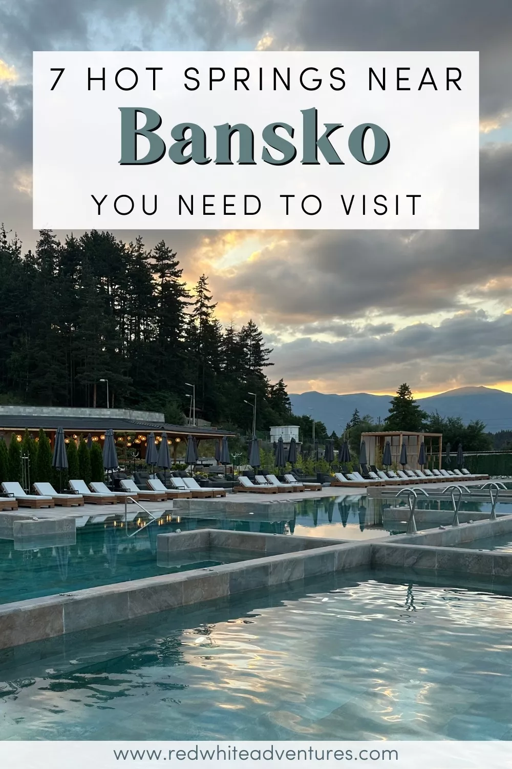 Pin for the blog post about hot springs worth visiting near Bansko Bulgaria
