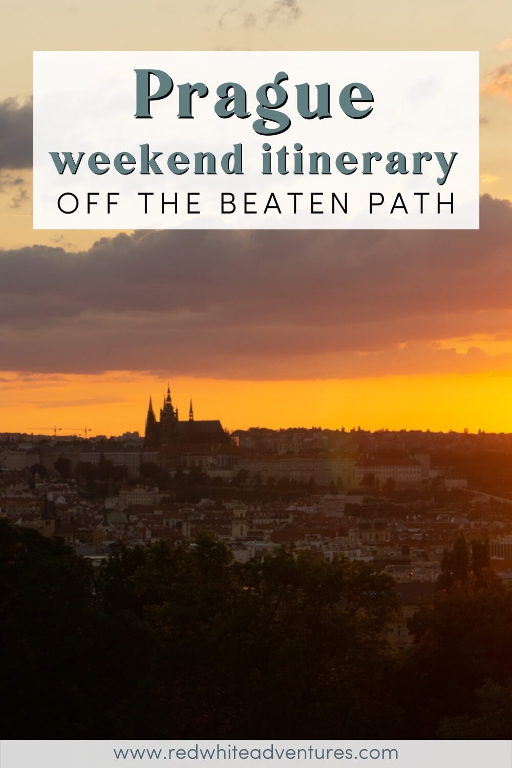 Prague weekend itinerary Pin for Pinterest.