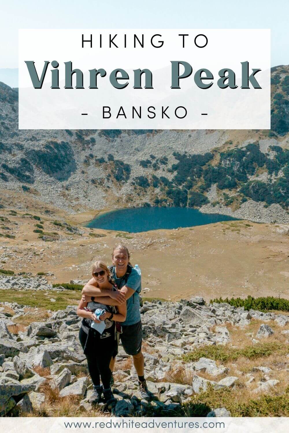 Pin for Pinterest of hiking near Bansko.