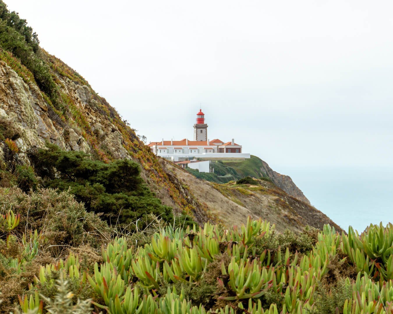 Beautiful view of the Cabo da Roca lighthouse in Portugal