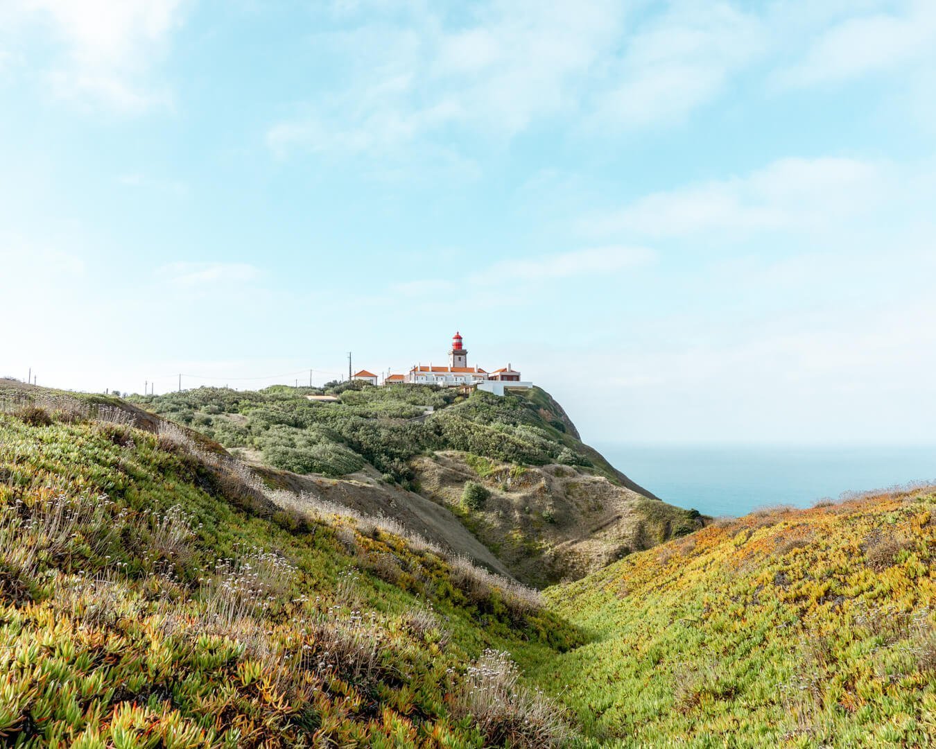 Beautiful photo of the Cabo da Roca lighthouse in Portugal.
