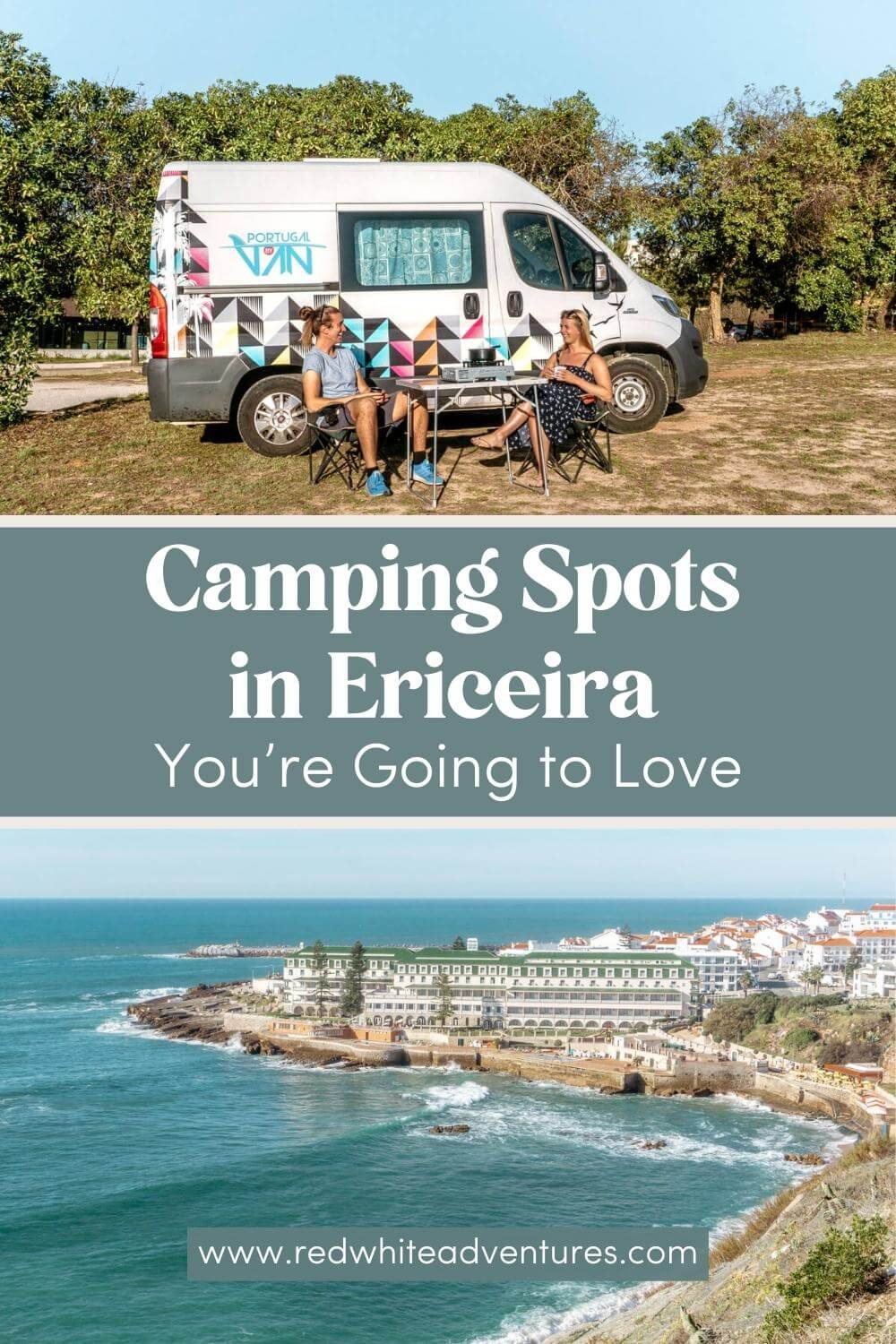 Pin for Pinterest of camping in Ericeira.