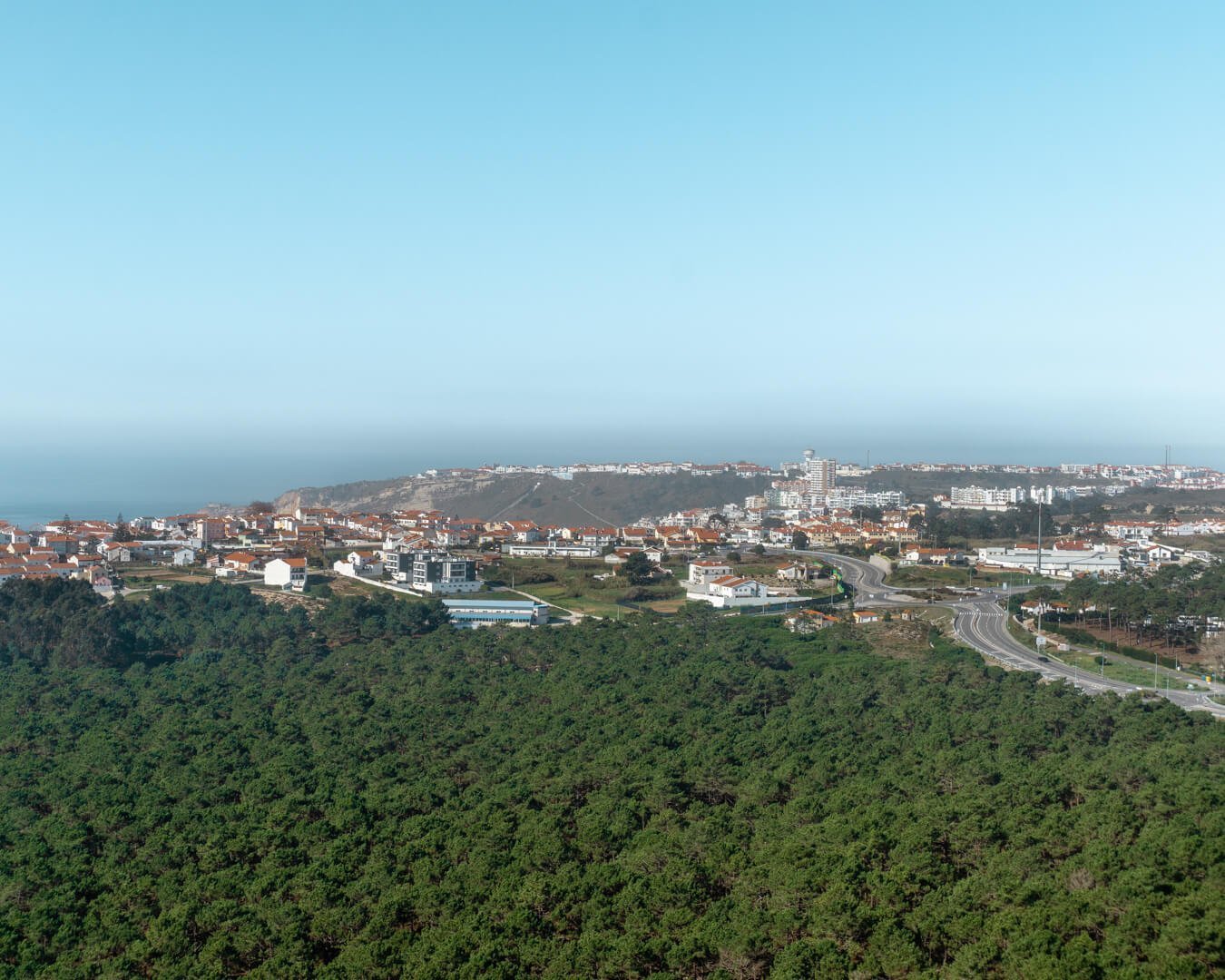 Aerial view of Nazaré.
