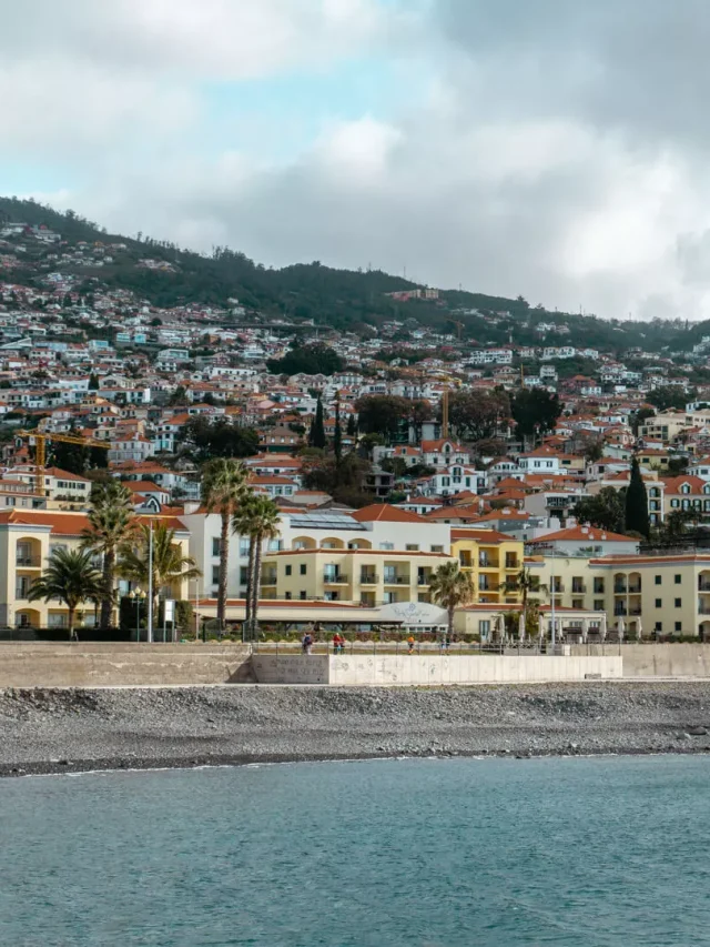 Photo of Funchal beach in Madeira.