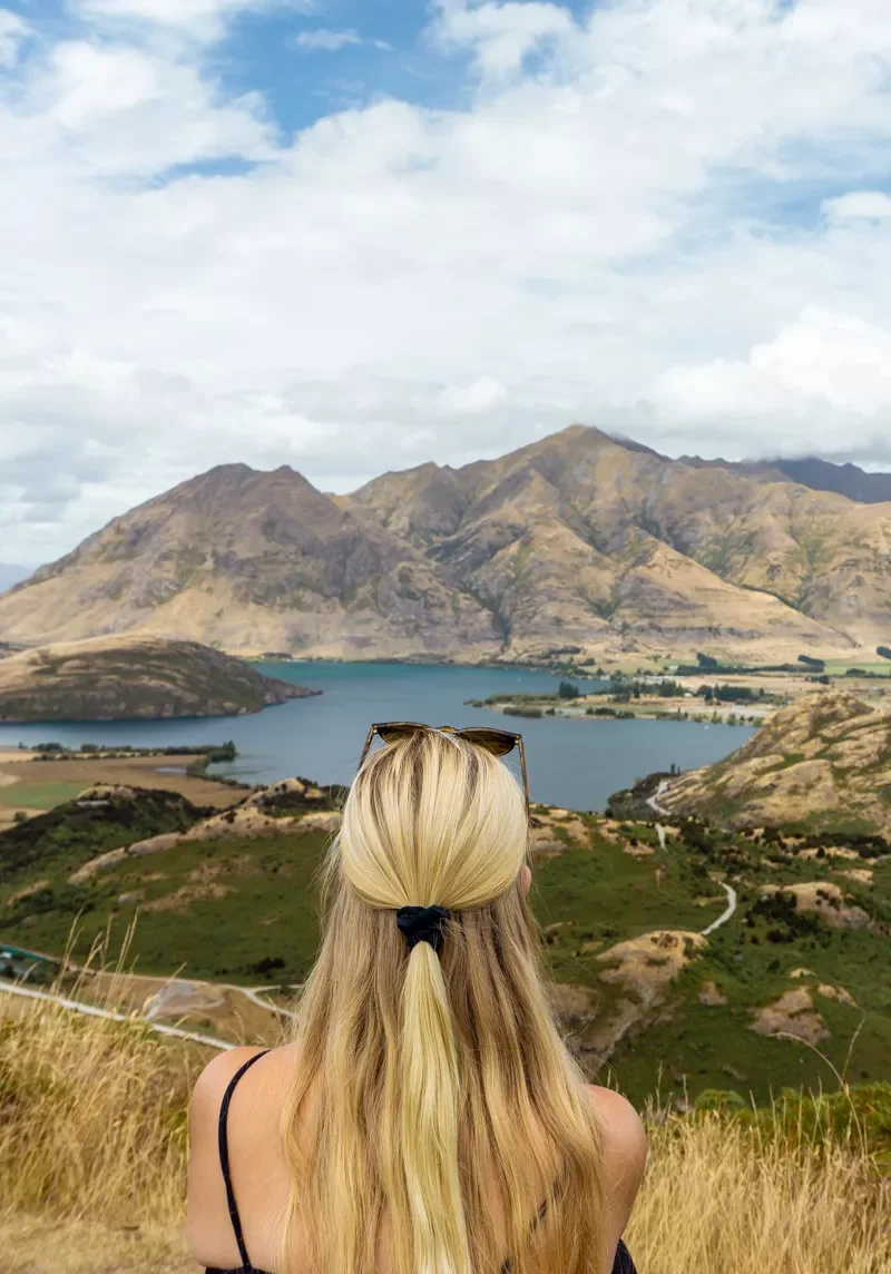 Jo taking in the views from Diamond Lake Lookout.