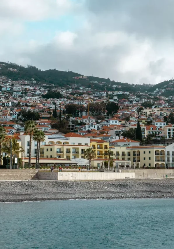 Photo of Funchal beach in Madeira.