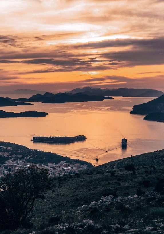 The best sunset spot in Dubrovnik is up at Mt Srd
