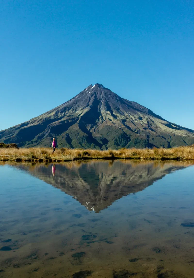 Mount Taranaki from a distance.