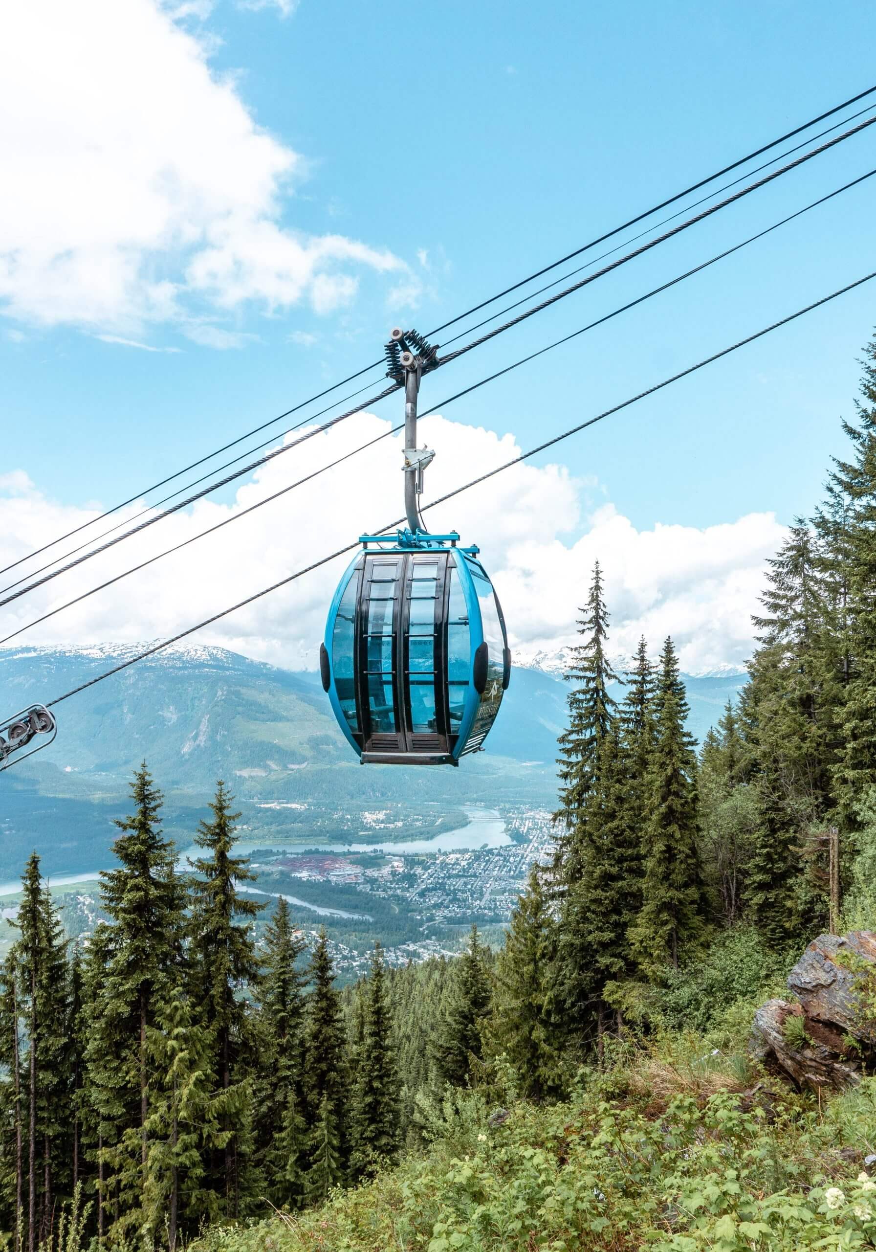 Amazing view of a gondola in Revelstoke