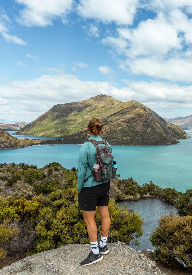 Dom exploring Mou Waho Island in New Zealand.