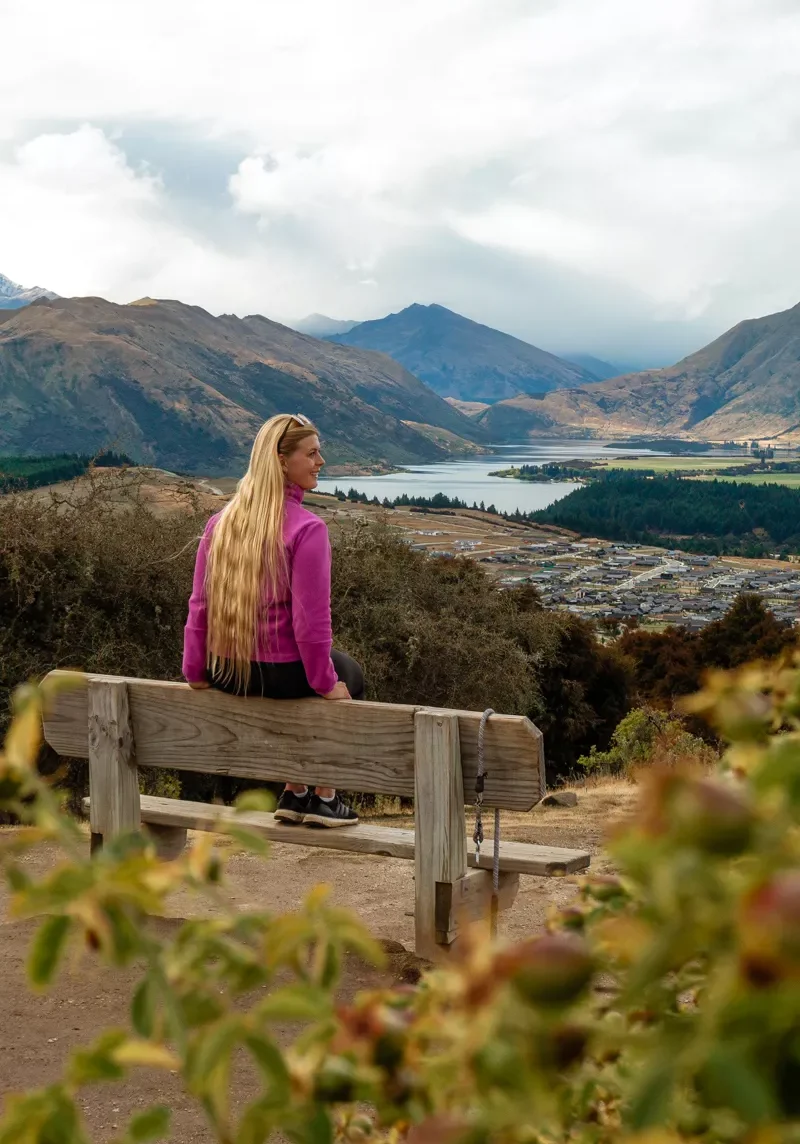 Jo taking in the view from the top of Mount Iron.