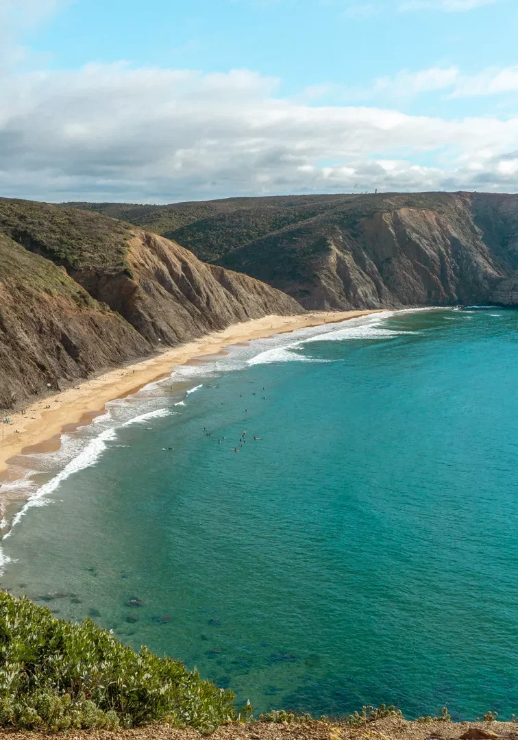 Stunning Portuguese coastline along the Algarve near Aljezur.