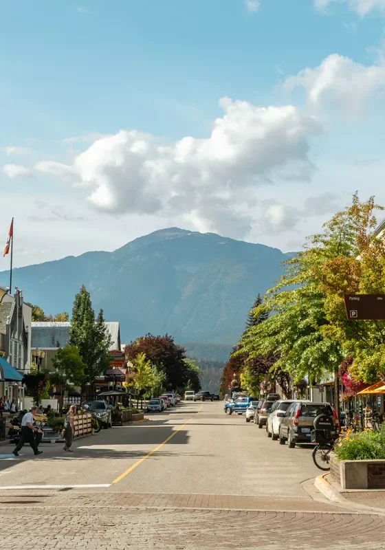 Downtown Revelstoke on a beautiful Summer day