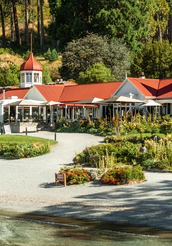 View of Walter Peak Farm in New Zealand.