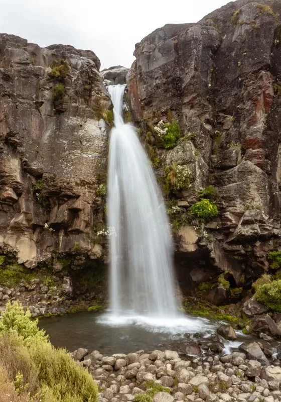 Stunning Taranaki Falls in New Zealand.