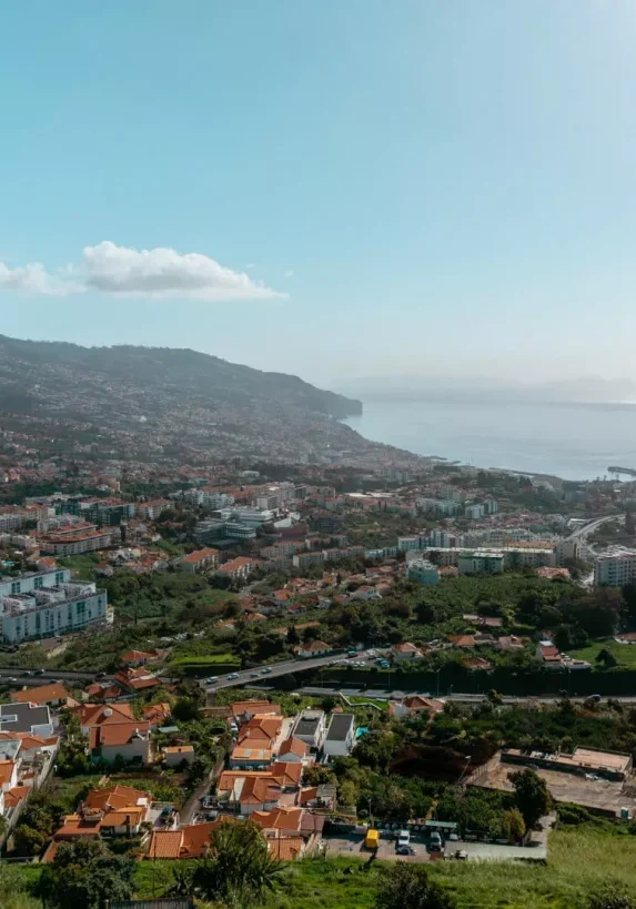 Stunning viewpoint overlooking the city of Funchal in Madeira.
