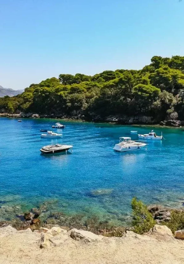 Views from Elafiti Island in Dubrovnik, Croatia.