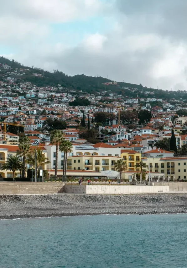 Photo of Funchal beach in Madeira.
