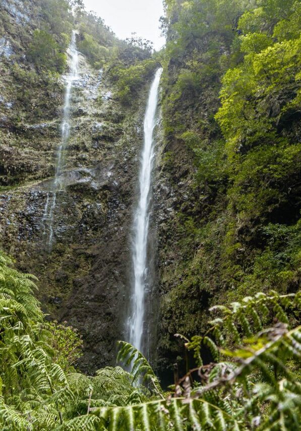 The beautiful Caldeirão Verde waterfall
