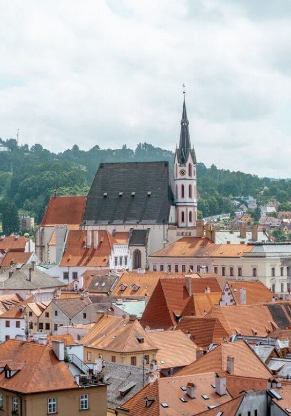 Beautiful photo of the famous town of Cesky Krumlov in the Czech Republic.
