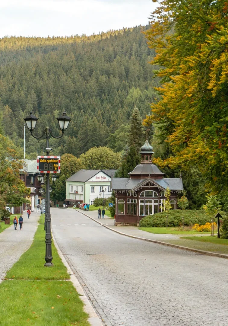 Views of the downtown of Karlova Studanka.