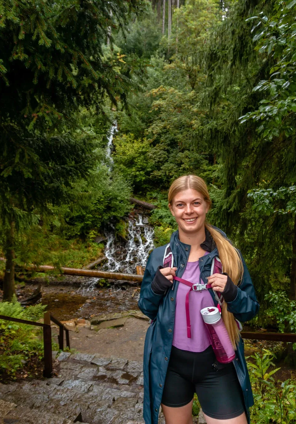 One of the many waterfalls in Karlova Studanka.